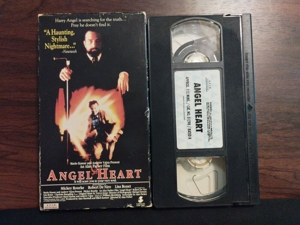 Angel Heart VHS Tape 1987 Horror /Noir Thriller Mickey Rourke Robert De Niro